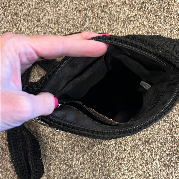 The Sak Black Crochet Shoulder Bag - Picture 6 of 10